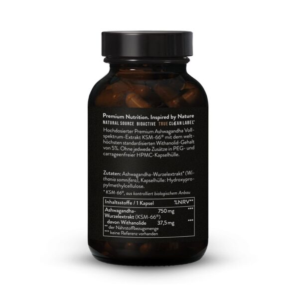 Orgaaniline Ashwagandha 750 mg 90 kapslit - Image 3